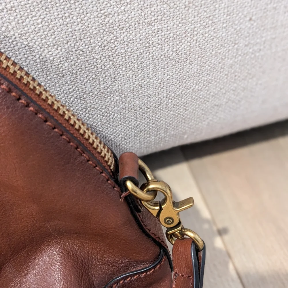 Frye Ring Dome Leather Satchel Bag - Picture 10 of 14